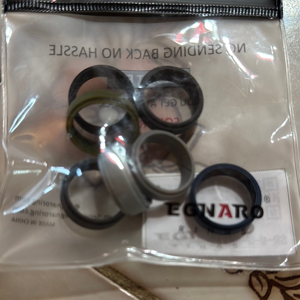 Men's Silicone Ring Set - Black, Gray, Silver
